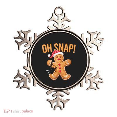 Gingerbread Man Oh Snap Christmas Metallic Star Ornament
