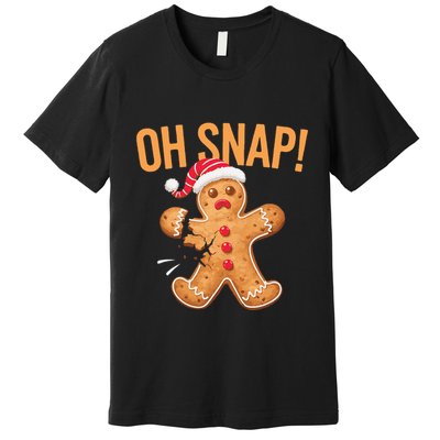 Gingerbread Man Oh Snap Christmas Premium T-Shirt