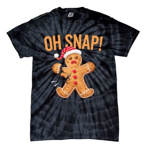 Gingerbread Man Oh Snap Christmas Tie-Dye T-Shirt