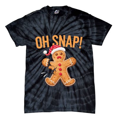 Gingerbread Man Oh Snap Christmas Tie-Dye T-Shirt