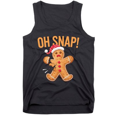 Gingerbread Man Oh Snap Christmas Tank Top