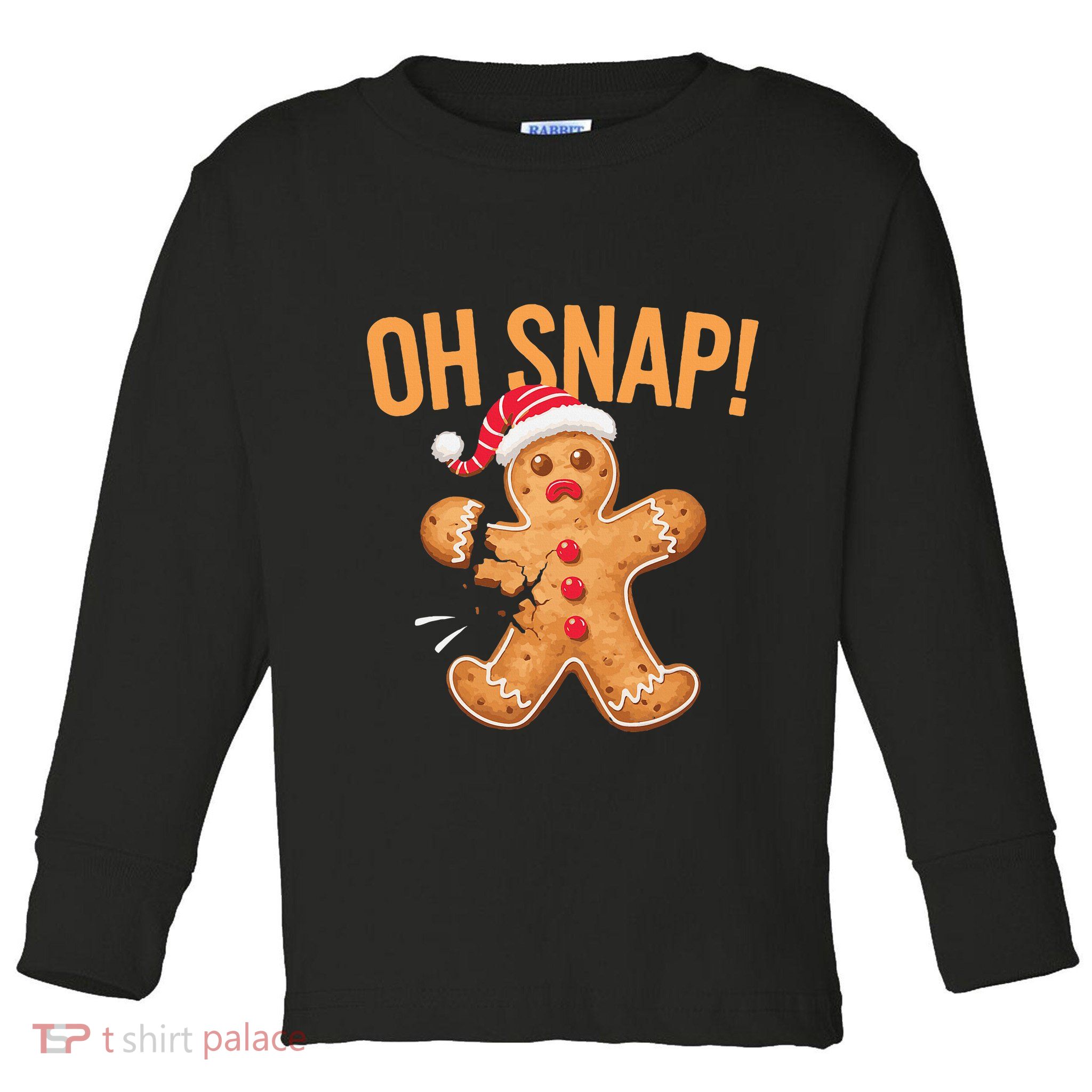 Gingerbread Man Oh Snap Christmas Toddler Long Sleeve Shirt