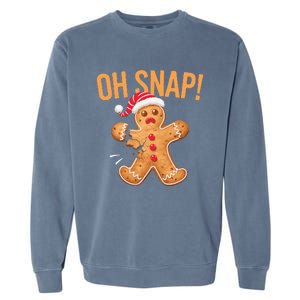 Gingerbread Man Oh Snap Christmas Garment-Dyed Sweatshirt