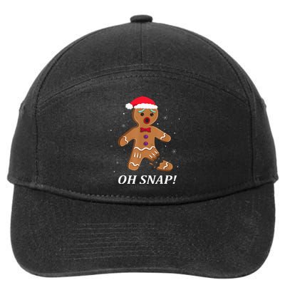 Gingerbread Man Oh Snap Christmas Cookie Costume Baking Team 7-Panel Snapback Hat