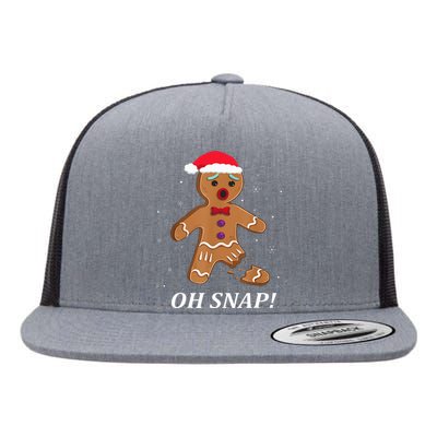 Gingerbread Man Oh Snap Christmas Cookie Costume Baking Team Flat Bill Trucker Hat