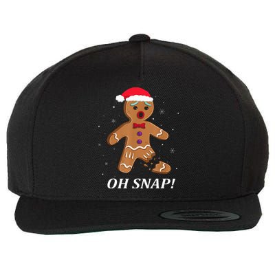 Gingerbread Man Oh Snap Christmas Cookie Costume Baking Team Wool Snapback Cap