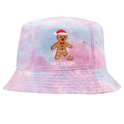 Gingerbread Man Oh Snap Christmas Cookie Costume Baking Team Tie-Dyed Bucket Hat