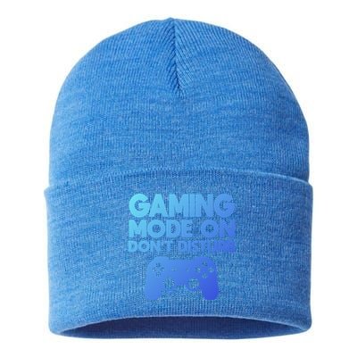 Gaming Mode On Dont Disturb Gaming Video Games Gift Sustainable Knit Beanie