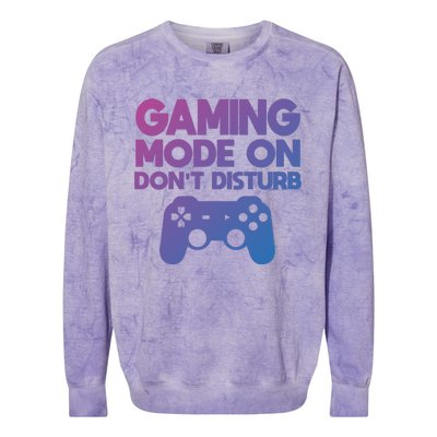 Gaming Mode On Dont Disturb Gaming Video Games Gift Colorblast Crewneck Sweatshirt