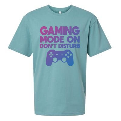 Gaming Mode On Dont Disturb Gaming Video Games Gift Sueded Cloud Jersey T-Shirt