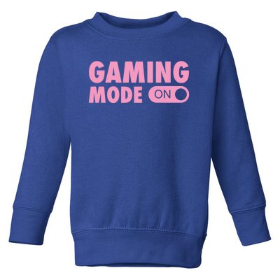 Gaming Mode On Video Games Gamer On Off Switch Gift Toddler Sweatshirt