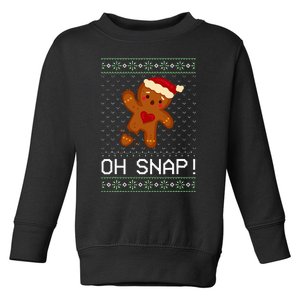 Gingerbread Man Oh Snap Christmas Cookie  Toddler Sweatshirt