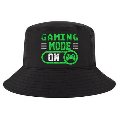 Gaming Mode On Distressed Video Game Controller Gamer Great Gift Cool Comfort Performance Bucket Hat