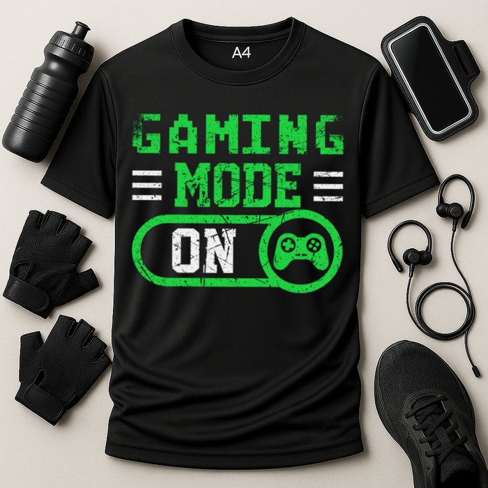 Gaming Mode On Distressed Video Game Controller Gamer Great Gift Performance Shirt