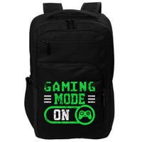 Gaming Mode On Distressed Video Game Controller Gamer Great Gift Impact Tech Backpack