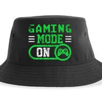 Gaming Mode On Distressed Video Game Controller Gamer Great Gift Sustainable Bucket Hat
