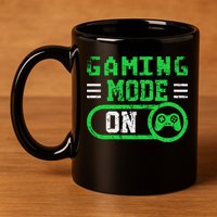 Gaming Mode On Distressed Video Game Controller Gamer Great Gift 11oz C Handle Ceramic Mug