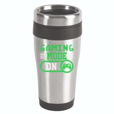Gaming Mode On Distressed Video Game Controller Gamer Great Gift 16oz Travel Tumbler