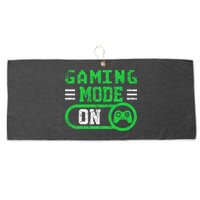 Gaming Mode On Distressed Video Game Controller Gamer Great Gift Large Microfiber Waffle Golf Towel