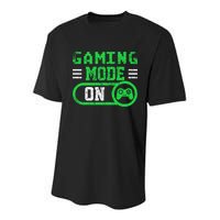 Gaming Mode On Distressed Video Game Controller Gamer Great Gift Youth Performance Sprint T-Shirt