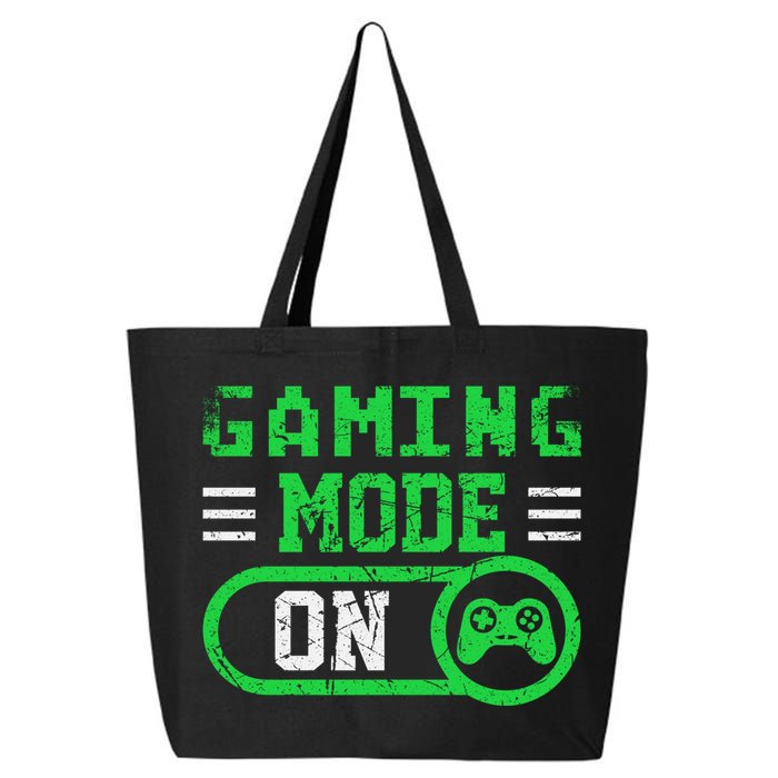 Gaming Mode On Distressed Video Game Controller Gamer Great Gift 25L Jumbo Tote