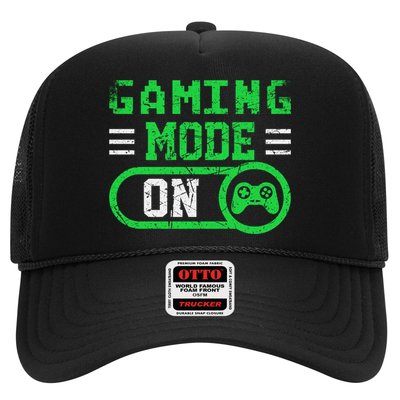 Gaming Mode On Distressed Video Game Controller Gamer Great Gift Trucker Hat