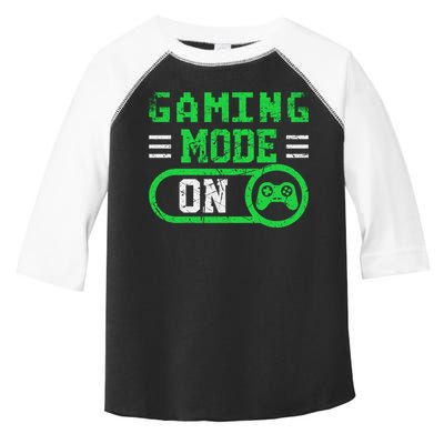 Gaming Mode On Distressed Video Game Controller Gamer Great Gift Toddler Fine Jersey T-Shirt