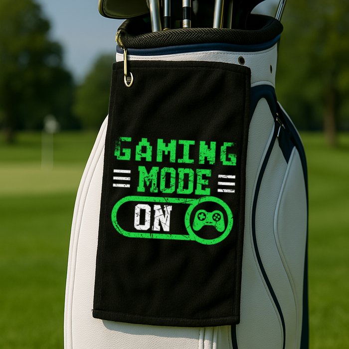 Gaming Mode On Distressed Video Game Controller Gamer Great Gift Golf Towel