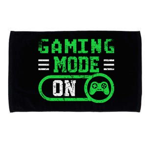 Gaming Mode On Distressed Video Game Controller Gamer Great Gift Microfiber Hand Towel