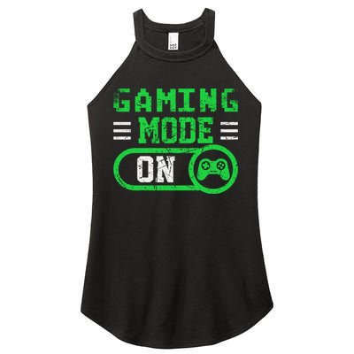 Gaming Mode On Distressed Video Game Controller Gamer Great Gift Women's Perfect Tri Rocker Tank