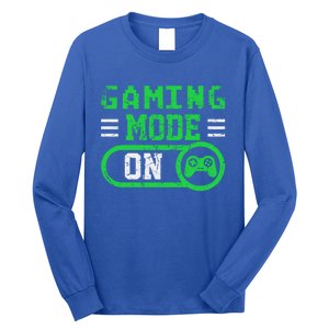 Gaming Mode On Distressed Video Game Controller Gamer Great Gift Long Sleeve Shirt