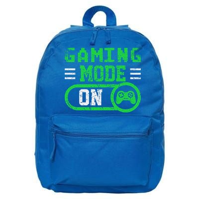Gaming Mode On Distressed Video Game Controller Gamer Great Gift 16 in Basic Backpack
