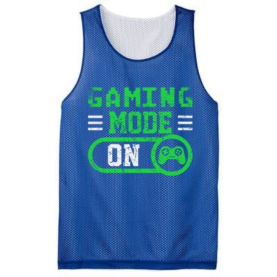 Gaming Mode On Distressed Video Game Controller Gamer Great Gift Mesh Reversible Basketball Jersey Tank