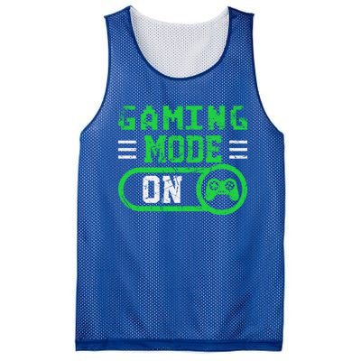 Gaming Mode On Distressed Video Game Controller Gamer Great Gift Mesh Reversible Basketball Jersey Tank