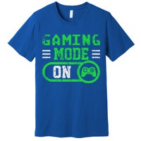 Gaming Mode On Distressed Video Game Controller Gamer Great Gift Premium T-Shirt