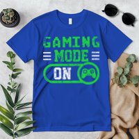 Gaming Mode On Distressed Video Game Controller Gamer Great Gift Premium T-Shirt