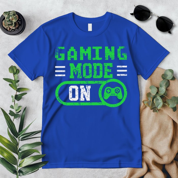 Gaming Mode On Distressed Video Game Controller Gamer Great Gift Premium T-Shirt