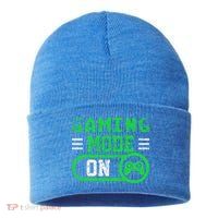 Gaming Mode On Distressed Video Game Controller Gamer Great Gift Sustainable Knit Beanie