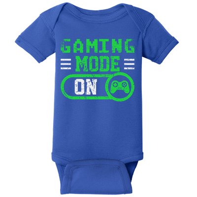 Gaming Mode On Distressed Video Game Controller Gamer Great Gift Baby Bodysuit