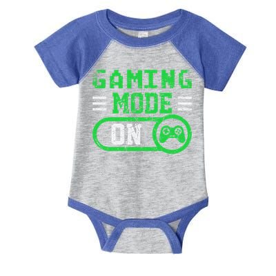 Gaming Mode On Distressed Video Game Controller Gamer Great Gift Infant Baby Jersey Bodysuit