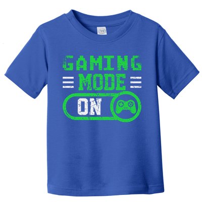 Gaming Mode On Distressed Video Game Controller Gamer Great Gift Toddler T-Shirt