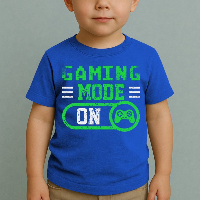 Gaming Mode On Distressed Video Game Controller Gamer Great Gift Toddler T-Shirt