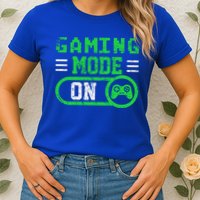 Gaming Mode On Distressed Video Game Controller Gamer Great Gift Womens T-Shirt
