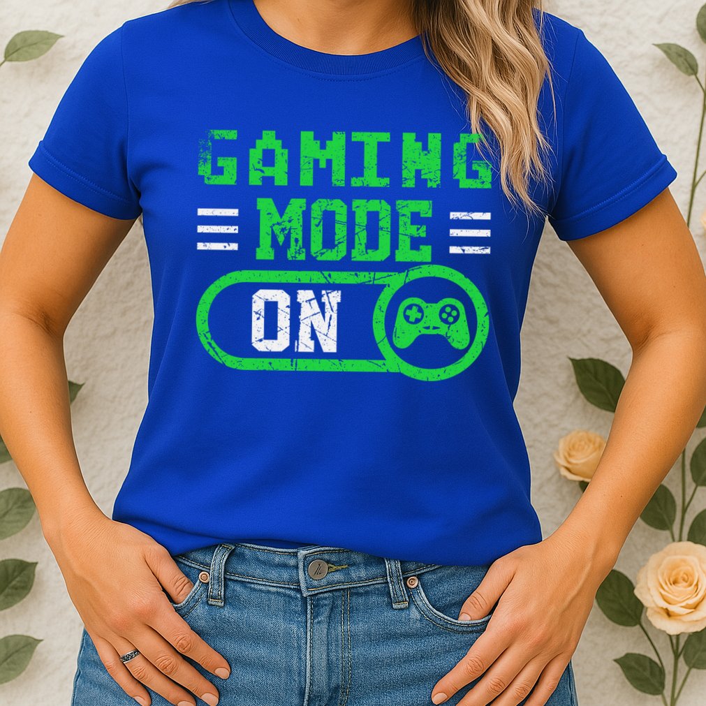 Gaming Mode On Distressed Video Game Controller Gamer Great Gift Womens T-Shirt
