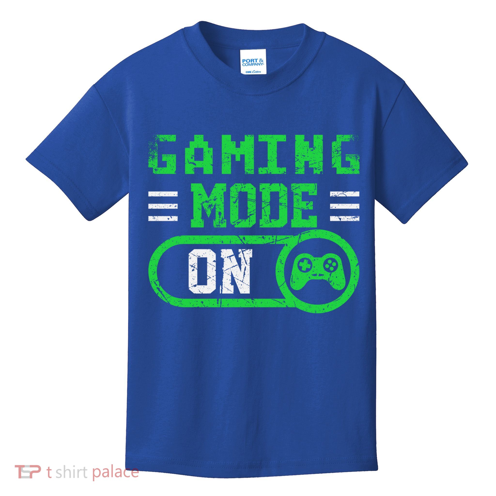 Gaming Mode On Distressed Video Game Controller Gamer Great Gift Kids T-Shirt