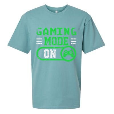 Gaming Mode On Distressed Video Game Controller Gamer Great Gift Sueded Cloud Jersey T-Shirt