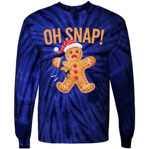 Gingerbread Man Oh Snap Christmas Tie-Dye Long Sleeve Shirt