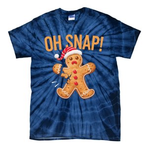 Gingerbread Man Oh Snap Christmas Tie-Dye T-Shirt