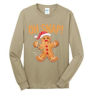 Gingerbread Man Oh Snap Christmas Tall Long Sleeve T-Shirt