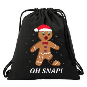 Gingerbread Man Oh Snap Christmas Cookie Costume Baking Team Drawstring Bag